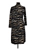 Connected Apparel Animal Print Black Casual Dress Size 6 - photo 2