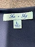 She + Sky Solid Blue Casual Dress Size L - photo 7