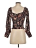 BB Dakota by Steve Madden 100% Polyester Brown 3/4 Sleeve Top Size XS - photo 2