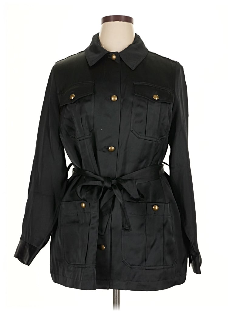 Pre-owned Madewell Trenchcoat In Black
