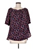 MICHAEL Michael Kors Blue Short Sleeve Blouse Size M - photo 1
