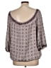 Max Studio 100% Polyester Purple 3/4 Sleeve Blouse Size L (petite) - photo 2