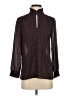J.Crew Factory Store Polka Dots Brown Long Sleeve Blouse Size 4 - photo 1