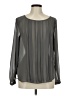 Ann Taylor LOFT 100% Polyester Gray Long Sleeve Blouse Size M - photo 1
