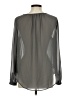 Ann Taylor LOFT 100% Polyester Gray Long Sleeve Blouse Size M - photo 2