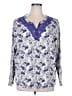 North Crest 100% Polyester Blue Long Sleeve Blouse Size 2X - photo 1