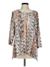 Alfred Dunner Brown 3/4 Sleeve Blouse Size M - photo 1