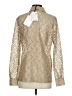 Worth New York 100% Polyester Metallic Gold Tan Long Sleeve Blouse Size 2 - 4 - photo 2