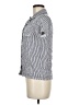 Splendid Stripes Silver Short Sleeve Blouse Size M - photo 5