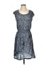 Daisy Fuentes 100% Polyester Tweed Blue Casual Dress Size S - photo 1