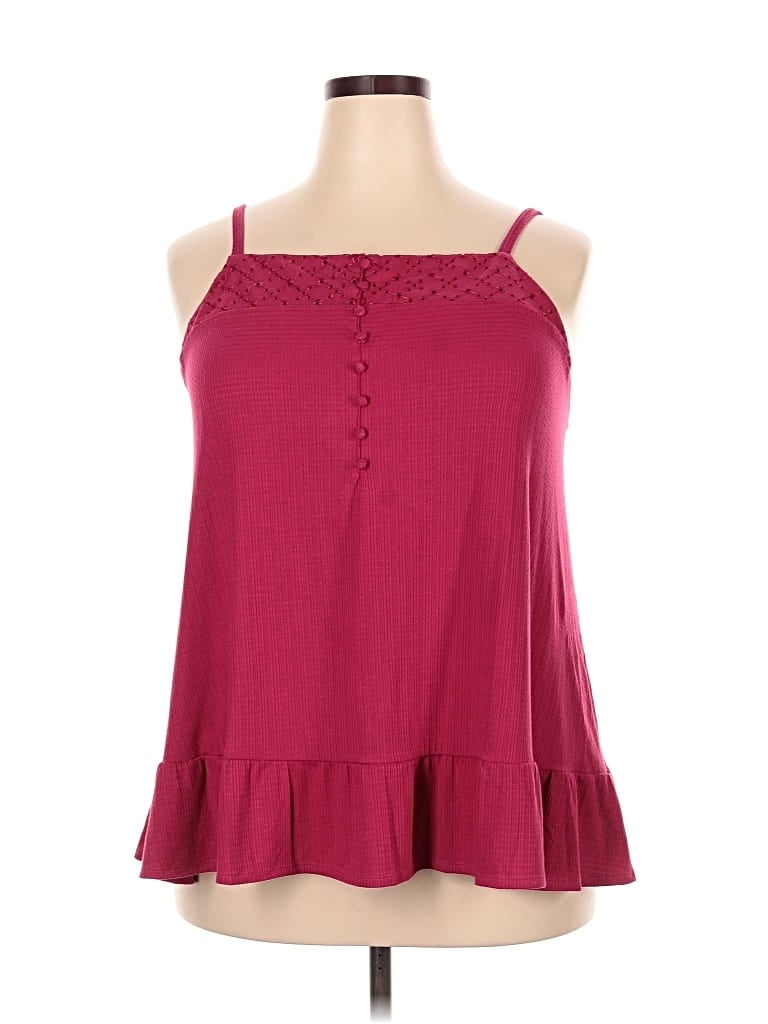 Torrid Sleeveless Blouse In Burgundy