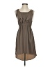 Lush 100% Polyester Solid Brown Casual Dress Size XS - photo 1