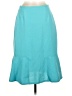 Metrostyle 100% Polyester Solid Teal Formal Skirt Size 8 - photo 1