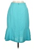 Metrostyle 100% Polyester Solid Teal Formal Skirt Size 8 - photo 2