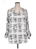 Apt. 9 100% Polyester Silver 3/4 Sleeve Blouse Size XL - photo 1