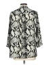 Allison Joy Animal Print Silver 3/4 Sleeve Blouse Size L - photo 2