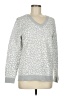 Croft & Barrow Animal Print Silver Pullover Sweater Size M - photo 1