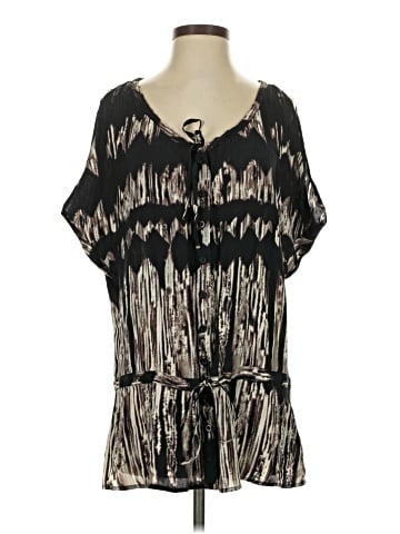 GUESS by Marciano Short Sleeve Silk Top (view 1)