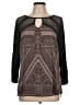 Maurices 100% Polyester Brown Black Long Sleeve Blouse Size L - photo 1