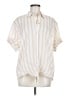 Rails Stripes Ivory Short Sleeve Button-Down Shirt Size M - photo 1