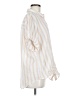 Rails Stripes Ivory Short Sleeve Button-Down Shirt Size M - photo 4