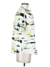 DKNY 100% Polyester Print Blue Short Sleeve Blouse Size XS - photo 4