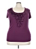 Worthington Purple Short Sleeve Top Size 3X - photo 1