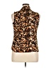 Fleurette Animal Print Brown Sleeveless Blouse Size XL - photo 2