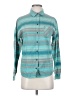 PrAna Stripes Color Block Teal Long Sleeve Button-Down Shirt Size XS - photo 1