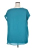 Bold Elements 100% Polyester Teal Short Sleeve Blouse Size 2X - photo 2