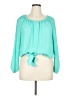 Self Esteem 100% Polyester Teal 3/4 Sleeve Blouse Size XL - photo 1