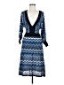 Express Design Studio Chevron-herringbone Blue Casual Dress Size M - photo 1
