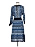 Express Design Studio Chevron-herringbone Blue Casual Dress Size M - photo 2