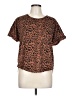 Assorted Brands Animal Print Brown Short Sleeve T-Shirt Size L - photo 1