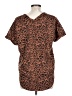 Assorted Brands Animal Print Brown Short Sleeve T-Shirt Size L - photo 2