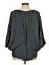 Sunny Leigh 100% Polyester Polka Dots Black 3/4 Sleeve Blouse Size M - photo 2