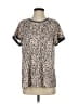 Assorted Brands Animal Print Tan Short Sleeve T-Shirt Size S - photo 1