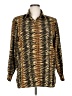 Liz Baker Essentials 100% Polyester Animal Print Gold Long Sleeve Blouse Size XL - photo 1