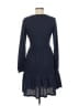 Unbranded Solid Blue Casual Dress Size M - photo 2