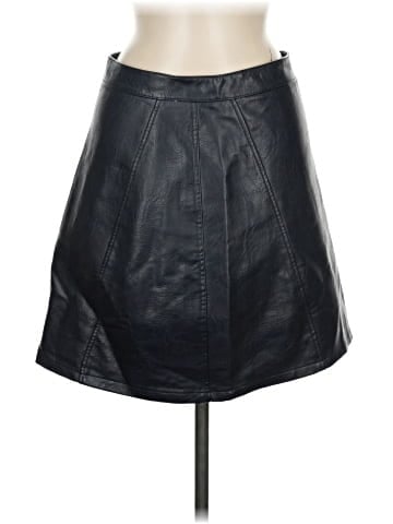 Zara Basic Faux Leather Skirt (view 1)
