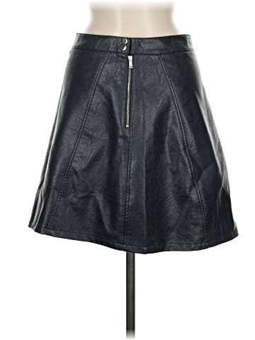 Zara Basic Faux Leather Skirt (view 2)