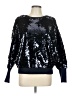 Joie 100% Cotton Metallic Black Pullover Sweater Size L - photo 1