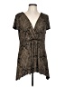 MSK Brown Short Sleeve Blouse Size L (estimated) - photo 1