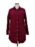 Forever 21 Plus 100% Cotton Burgundy Coat Size 2X - photo 1