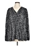 Torrid Animal Print Silver Long Sleeve Blouse Size Lg Plus (0) - photo 1