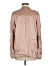 Vince. 100% Silk Metallic Tan Long Sleeve Silk Top Size M - photo 2