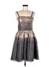Eliza J 100% Polyester Stars Silver Gray Cocktail Dress Size 8 - photo 1