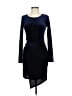 Aqua Solid Black Cocktail Dress Size M - photo 1