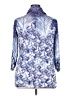 David Cline Chevron-herringbone Blue Purple 3/4 Sleeve Blouse Size XL - photo 2