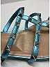 Valentino Teal Blue Leather Rockstud Slide Sandals Size EU 39 - photo 5